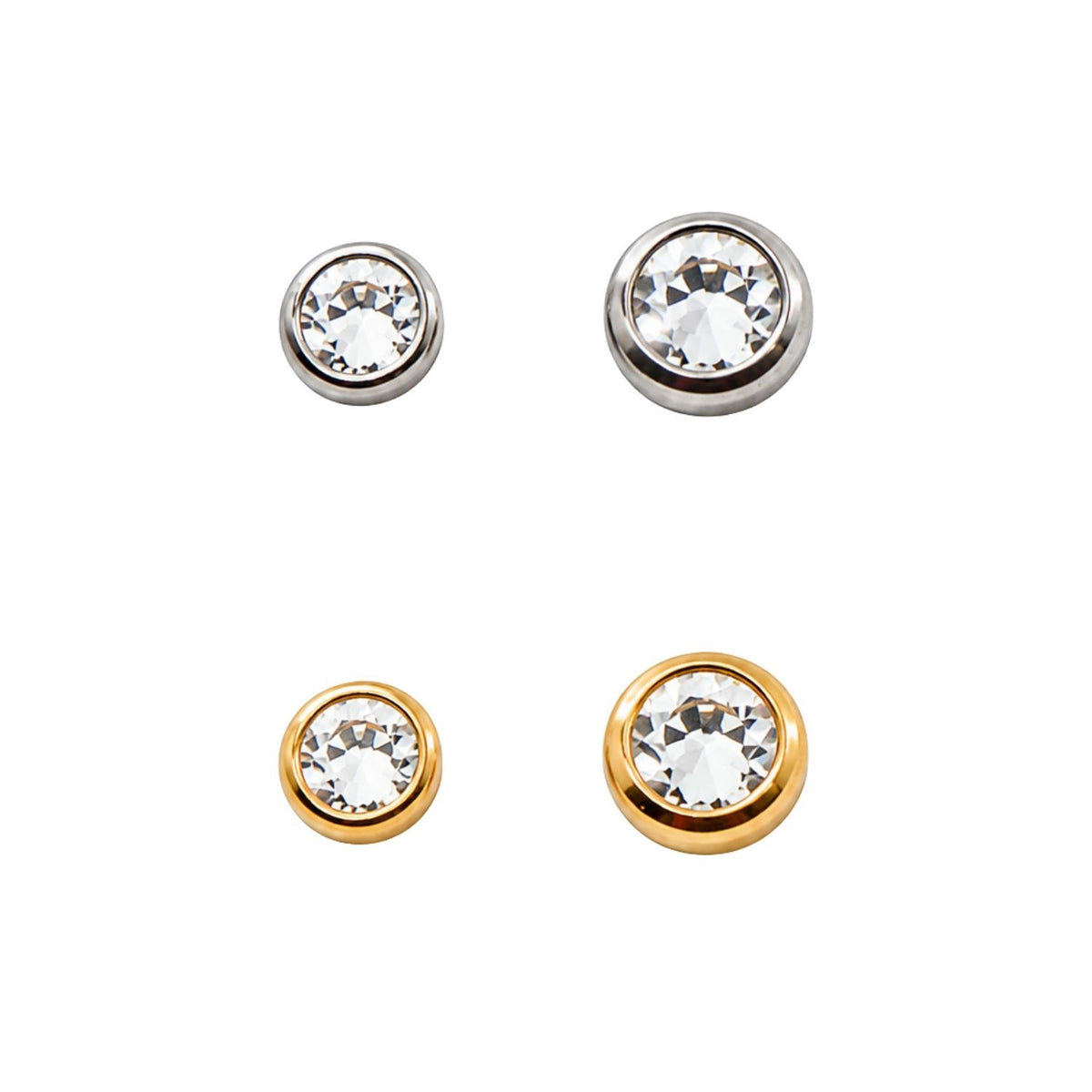 White Swarovski Crystal Earring Top