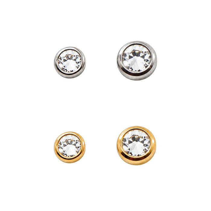 White Swarovski Crystal Earring Top