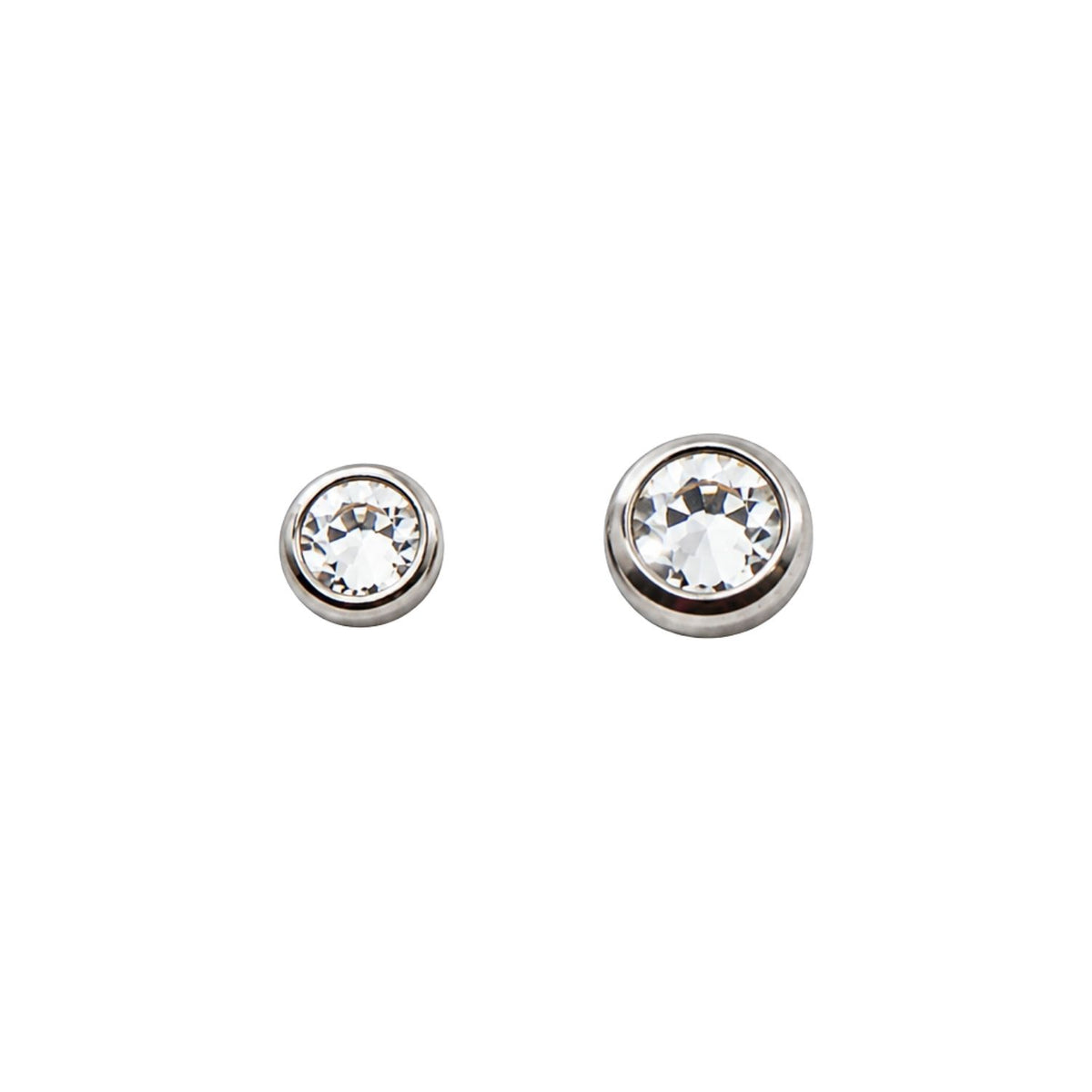 White Swarovski Crystal Earring Top