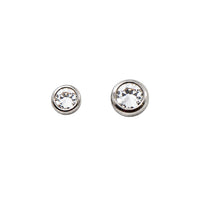 White Swarovski Crystal Earring Top