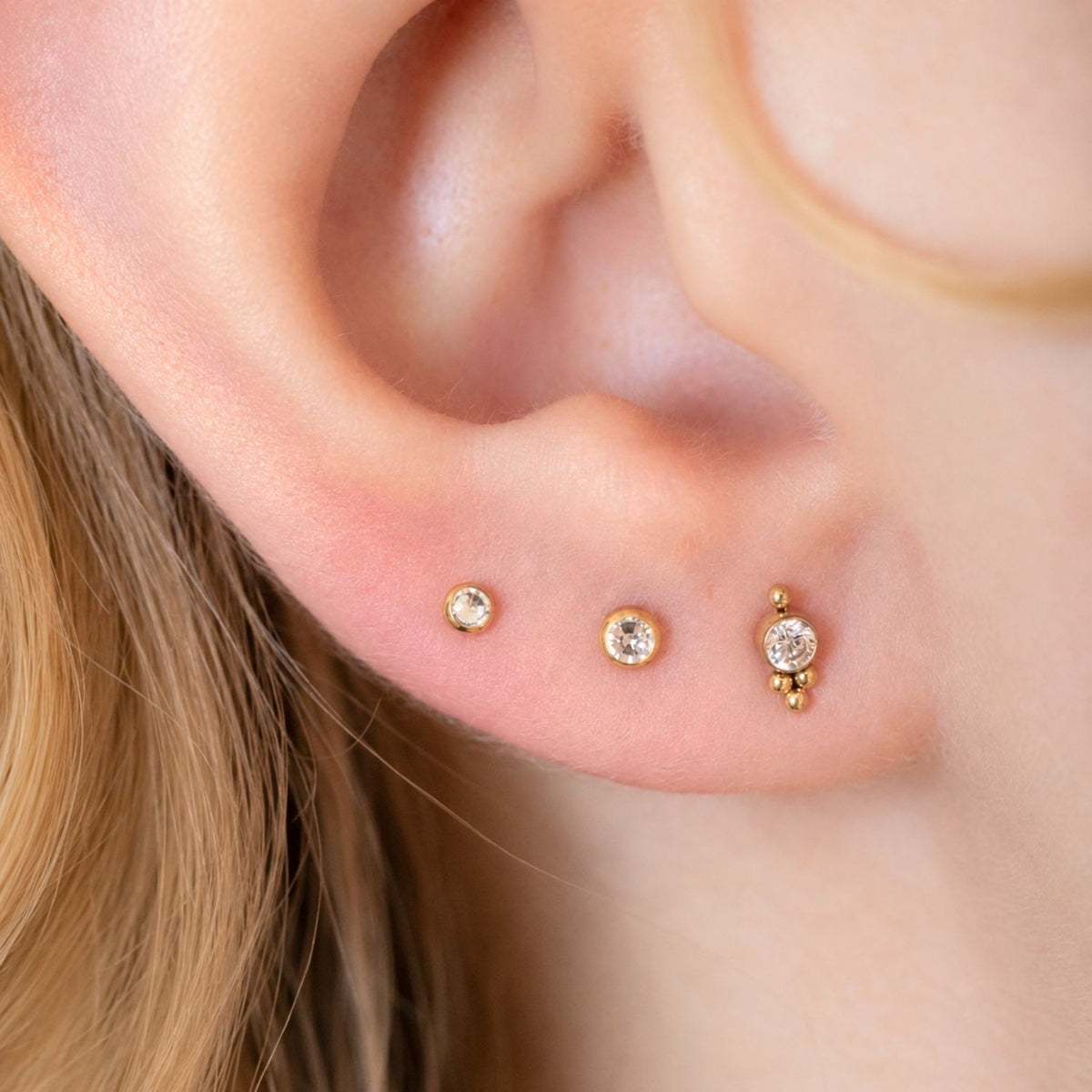White Swarovski Crystal Earring Top