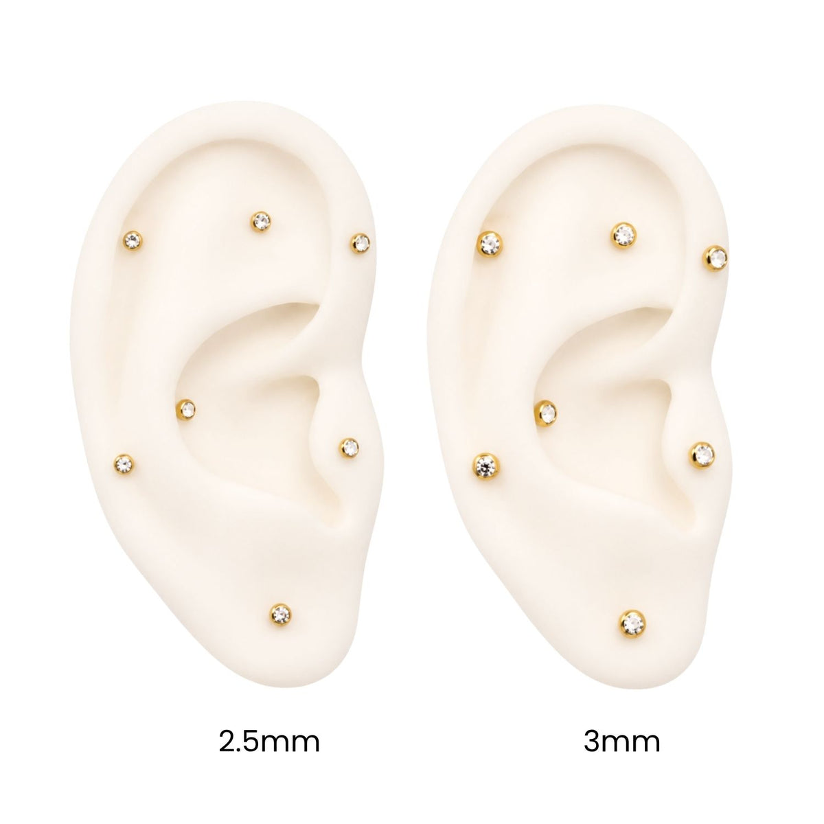 White Swarovski Crystal Earring Top