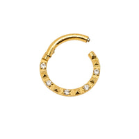Side-Facing Crystal Peaked Clicker Hoop