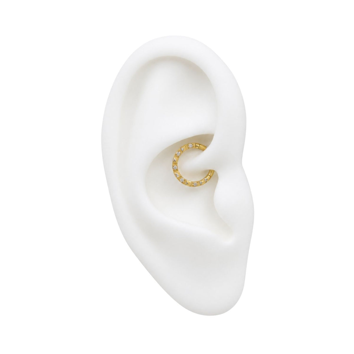 Side-Facing Crystal Peaked Clicker Hoop