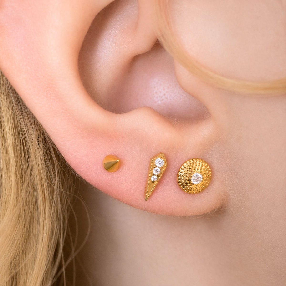 Crystal Shield Earring Top