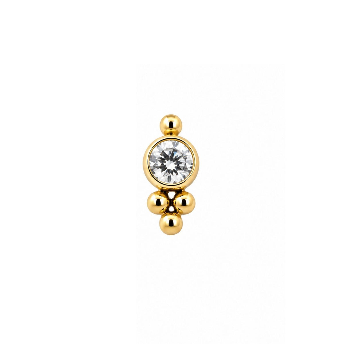 Crystal Tri-Bead Earring Top