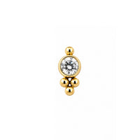 Crystal Tri-Bead Earring Top