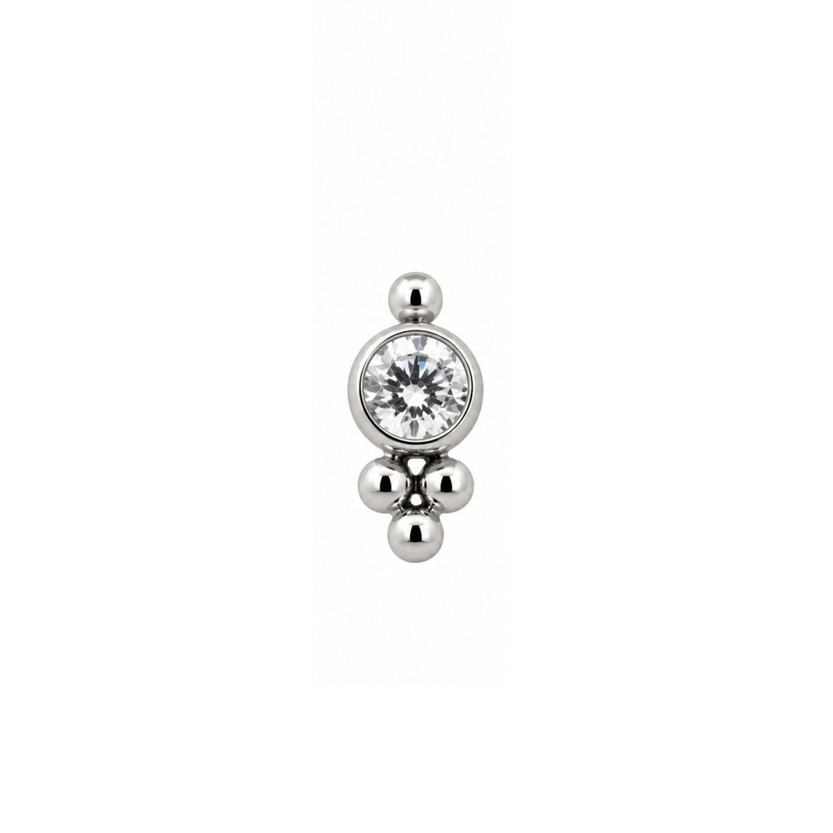 Crystal Tri-Bead Earring Top