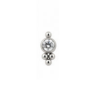 Crystal Tri-Bead Earring Top