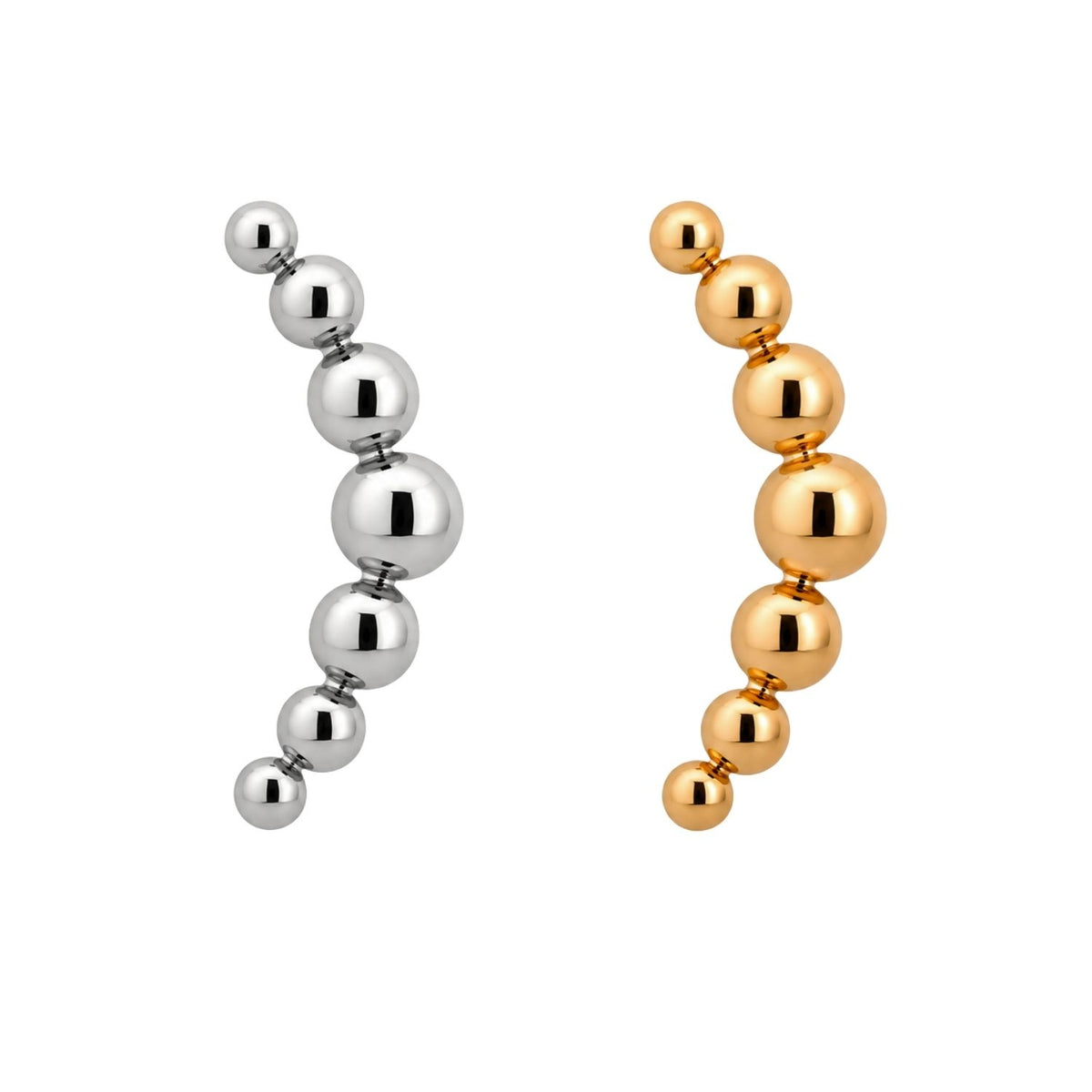 Curved Beaded Earring Top
