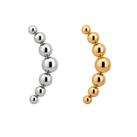 Curved Beaded Earring Top