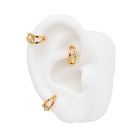 Double-banded Crystal Clicker Hoop