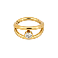 Double-banded Crystal Clicker Hoop