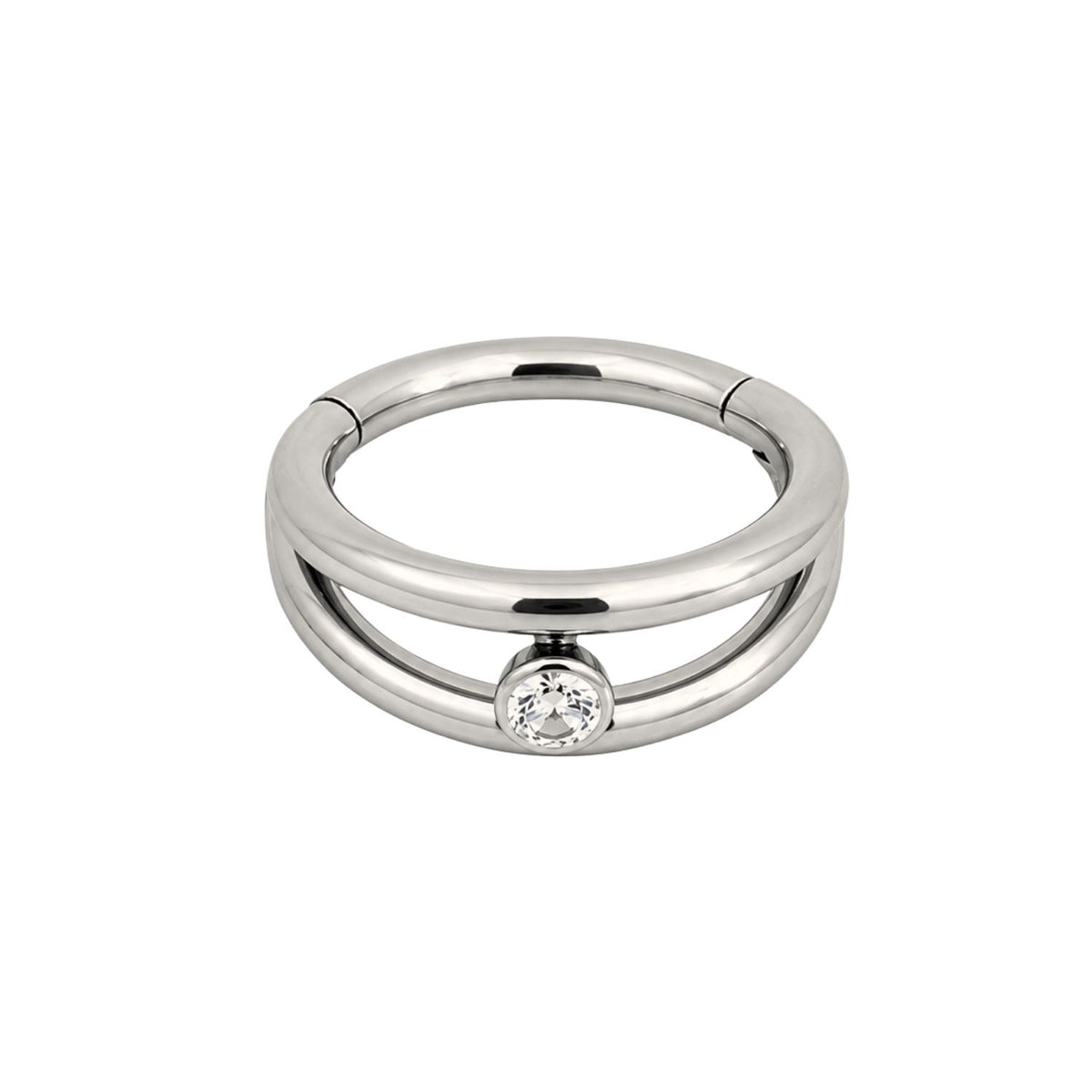 Double-banded Crystal Clicker Hoop