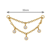 Double Layer Crystal Chain Connector