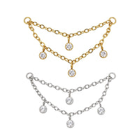 Double Layer Crystal Chain Connector