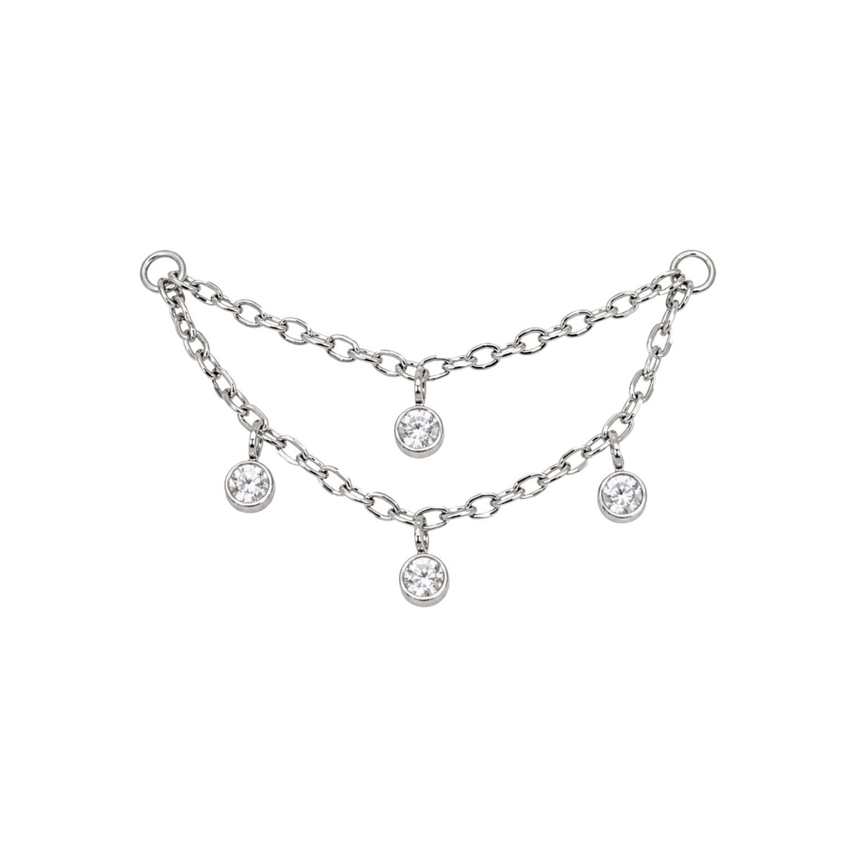 Double Layer Crystal Chain Connector