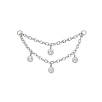 Double Layer Crystal Chain Connector