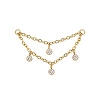 Double Layer Crystal Chain Connector