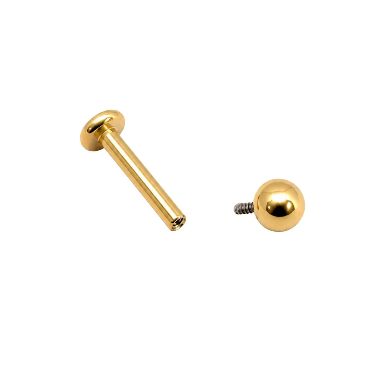 Internally Threaded Flat Back Barbell With Ball Top
