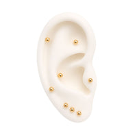 Hammered Ball Earring Top