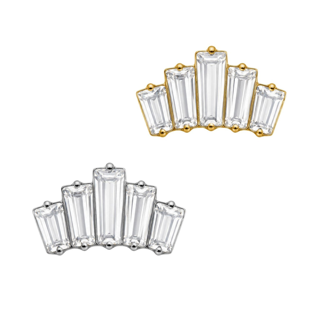 Baguette Cluster Earring Top