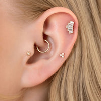 Baguette Cluster Earring Top