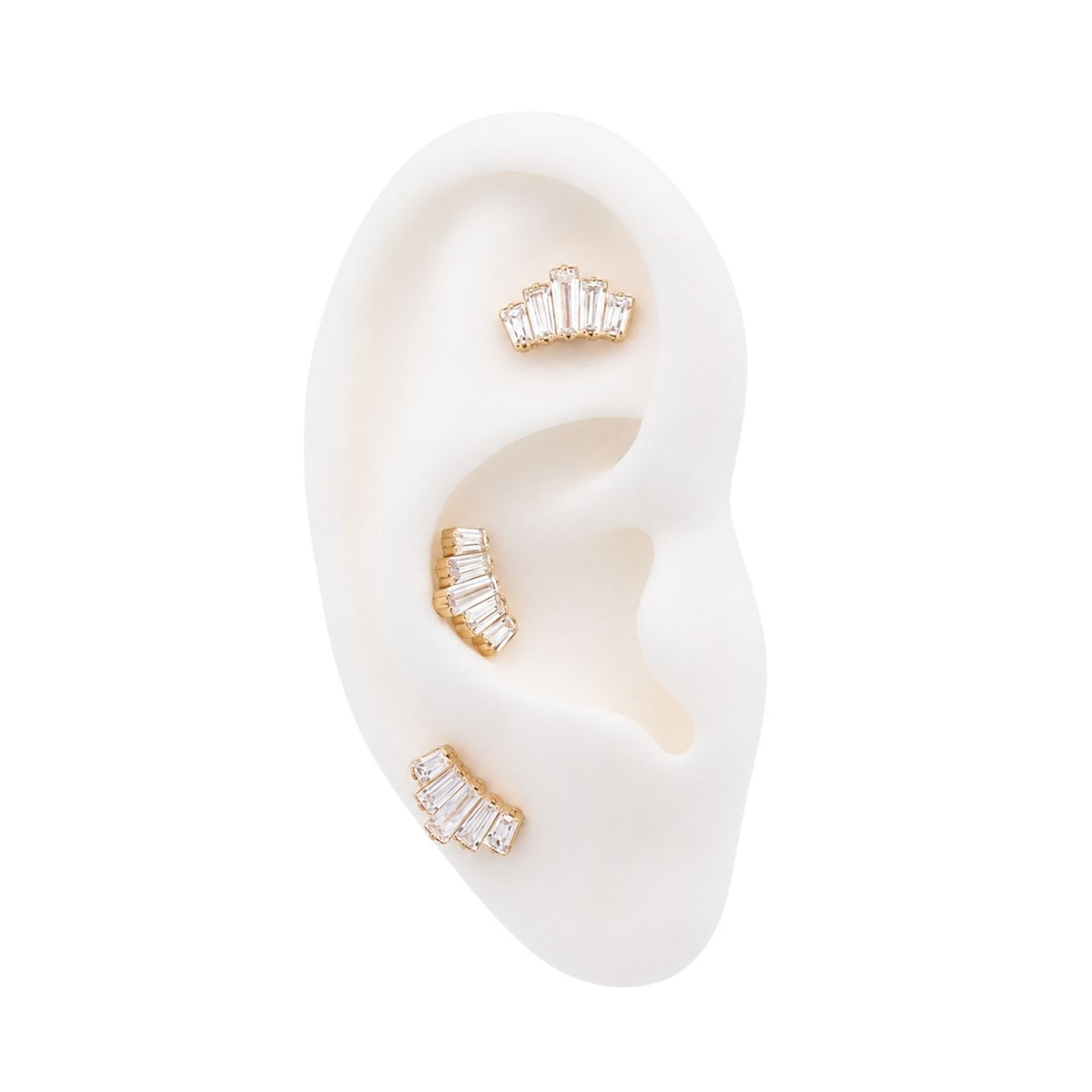 Baguette Cluster Earring Top