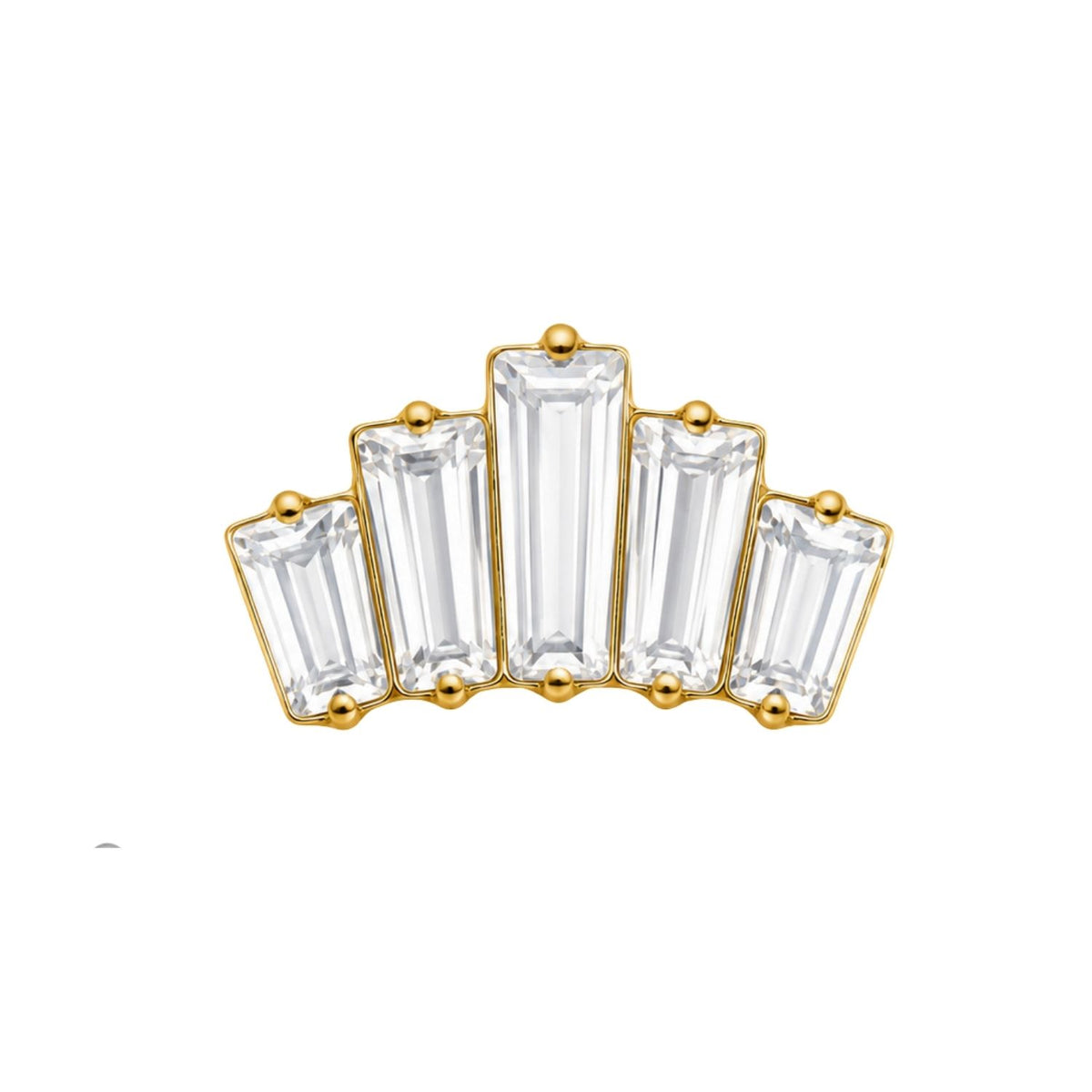 Baguette Cluster Earring Top