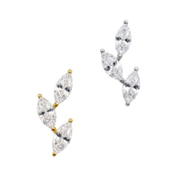Crystal Leaf Earring Top