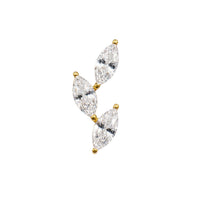 Crystal Leaf Earring Top
