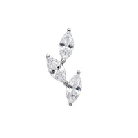 Crystal Leaf Earring Top