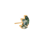 Moss Agate Fan Earring Top