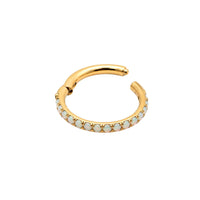 Bottom-Facing Pave Opal Clicker Hoop