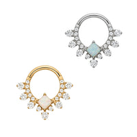Opal and Crystal Daith Clicker Hoop