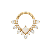 Opal and Crystal Daith Clicker Hoop