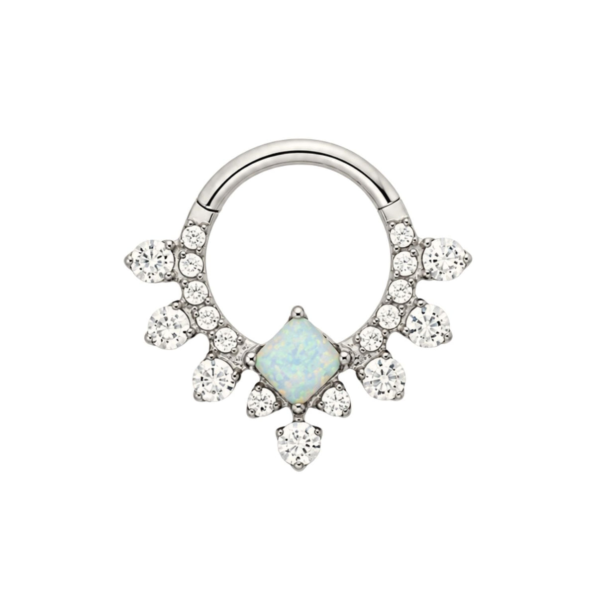 Opal and Crystal Daith Clicker Hoop