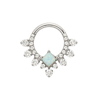 Opal and Crystal Daith Clicker Hoop