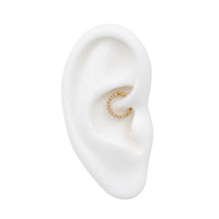 Side-Facing Pave Opal Daith Clicker Hoop