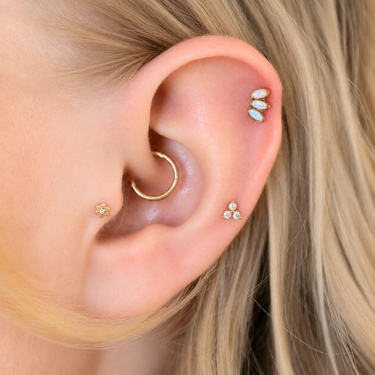 Opal Fan Earring Top