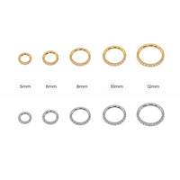 Bottom-Facing Pave Crystal Clicker Hoop