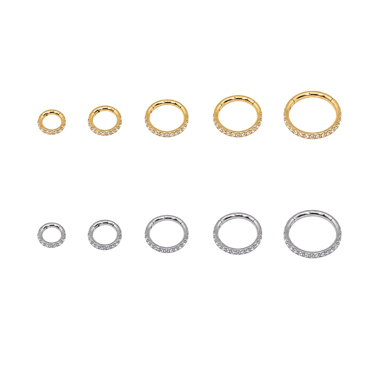 Bottom-Facing Pave Crystal Clicker Hoop
