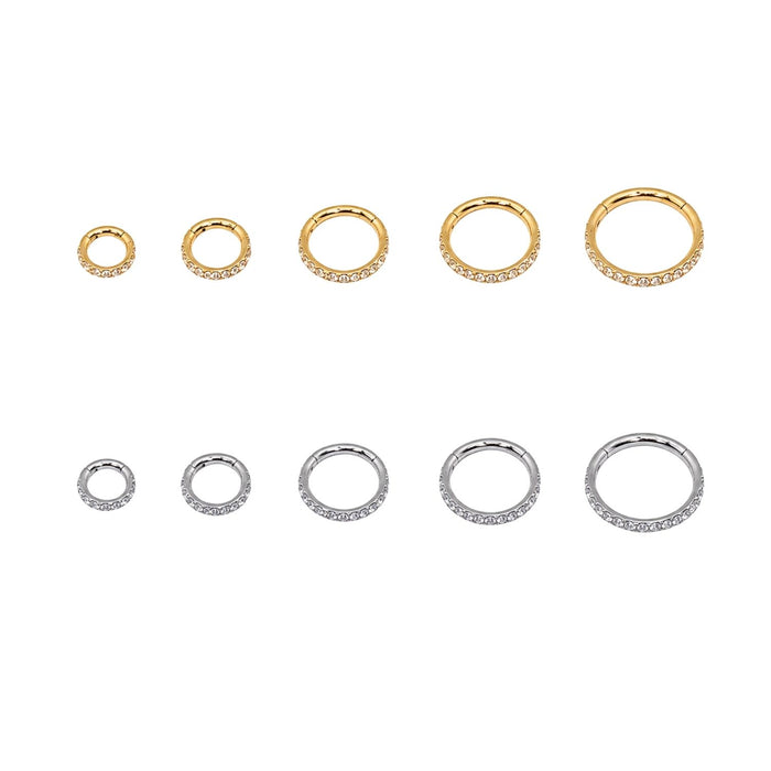 Bottom-Facing Pave Crystal Clicker Hoop