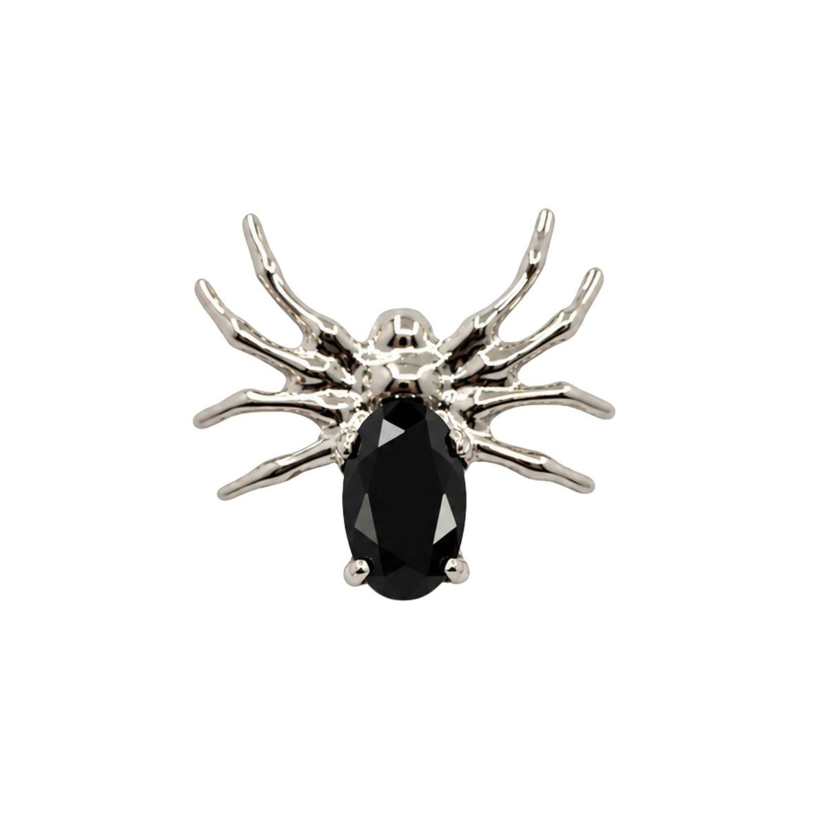 Black Crystal Spider Earring Top