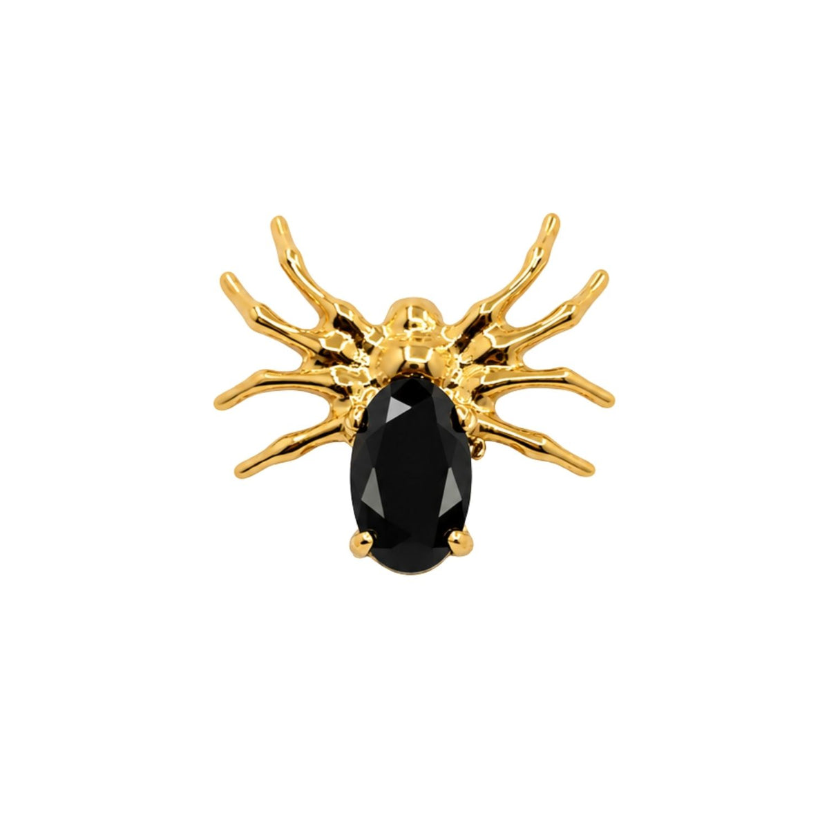 Black Crystal Spider Earring Top