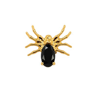Black Crystal Spider Earring Top