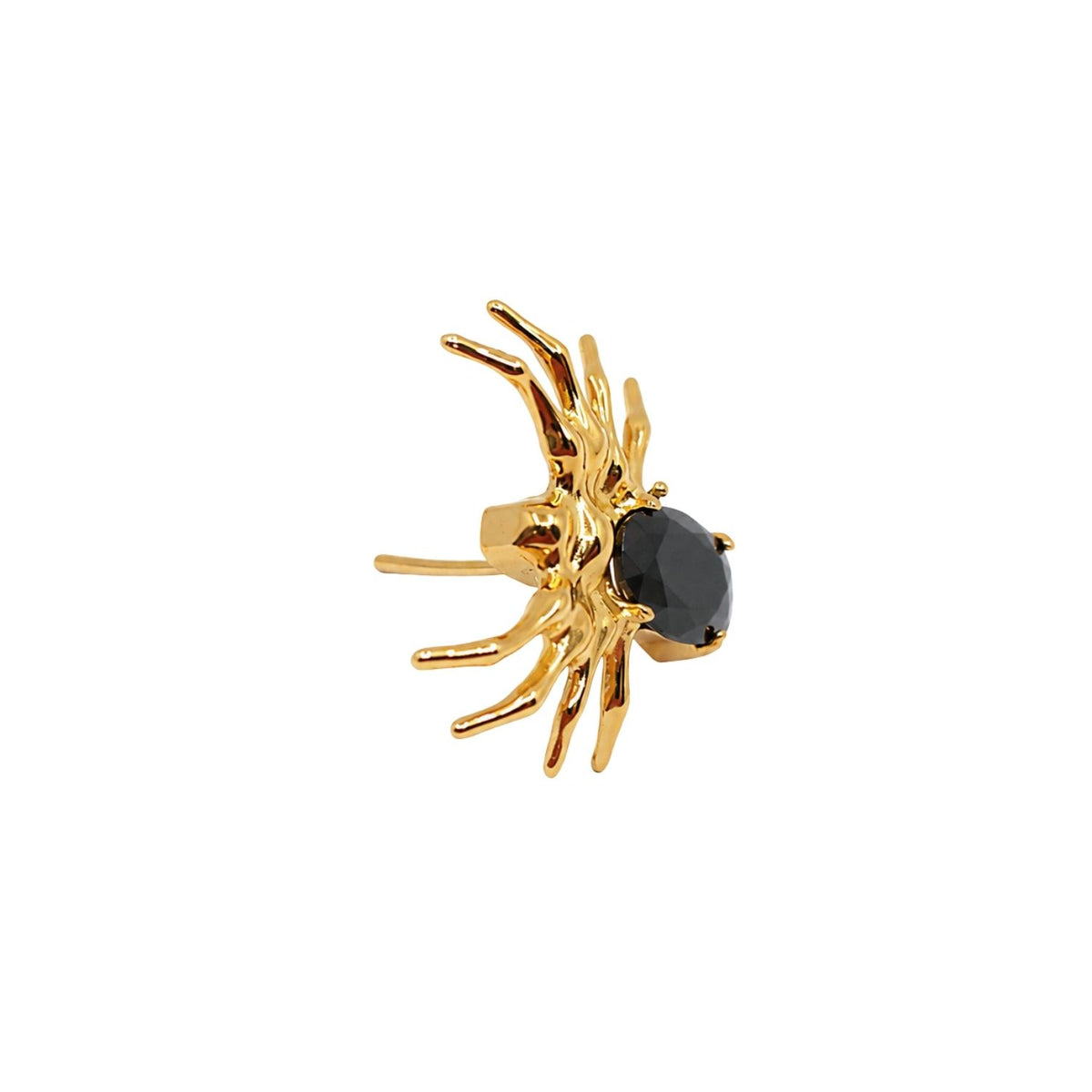 Black Crystal Spider Earring Top