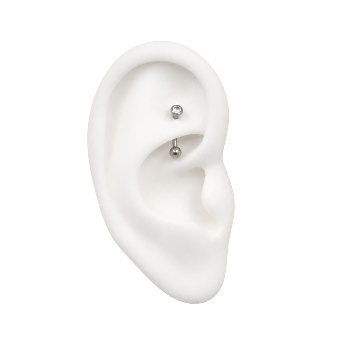 Threadless Curved Ball Back Barbell
