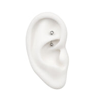 Threadless Curved Ball Back Barbell