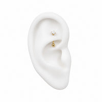Threadless Curved Ball Back Barbell